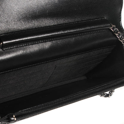 Chanel Lambskin Quilted Boy Wallet On Chain WOC Black 6 of 9