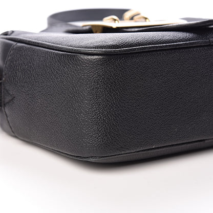 Burberry Soft Grain Calfskin Small Buckle Zip Bag Black 10 of 14