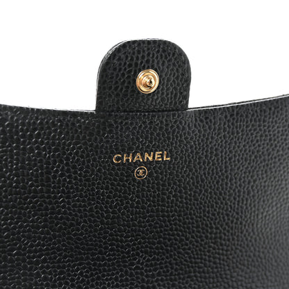Chanel Caviar Quilted Large Gusset Flap Wallet Black 6 of 8