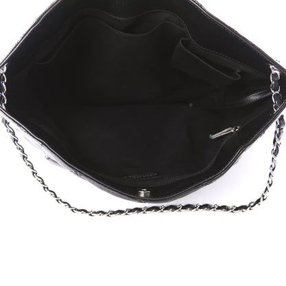 Chanel Calfskin Double Stitch Large Hamptons Shopping Tote Black 5 of 10