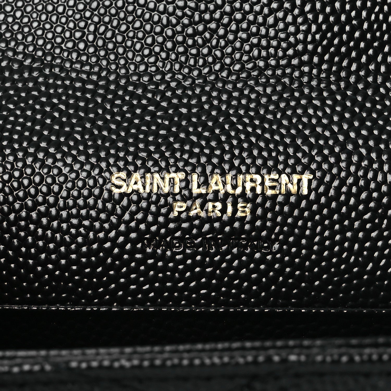 Saint Laurent Grain De Poudre Matelasse Chevron Small Monogram Envelope Wallet Black 6 of 7
