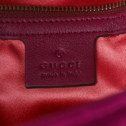 Gucci Velvet Matelasse Medium GG Marmont Shoulder Bag Fuchsia Violet Cyclamen 6 of 9