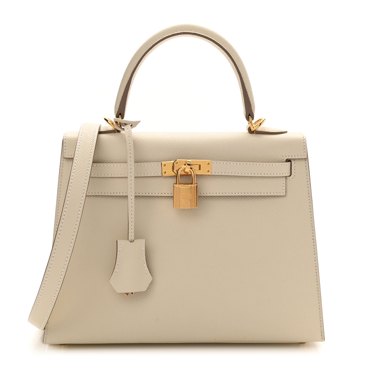 Hermes Epsom Kelly Sellier 25 Craie 1 of 11