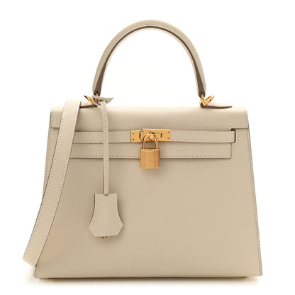 Hermes Epsom Kelly Sellier 25 Craie 1 of 11