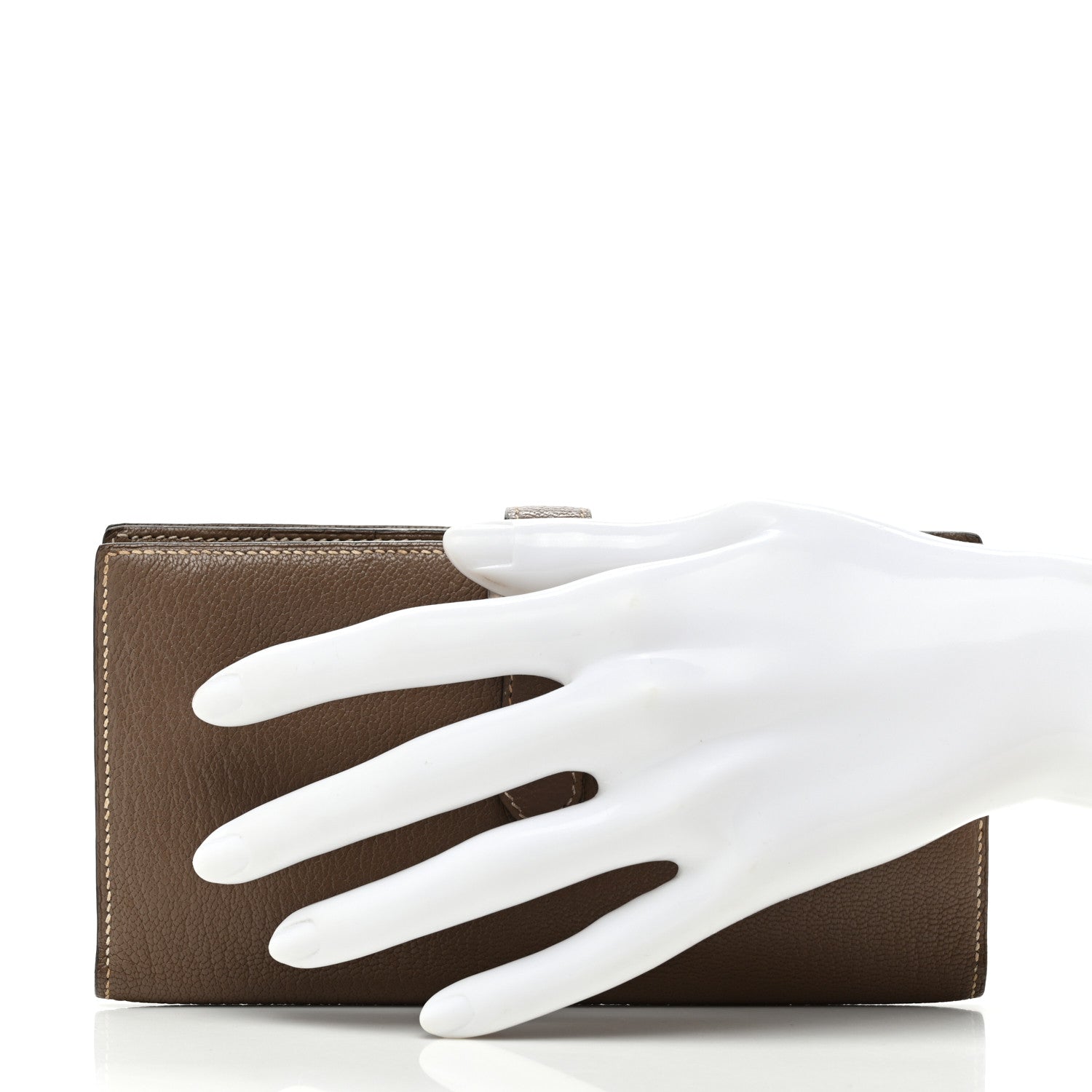 Hermes Epsom Bearn Gusset Wallet Etoupe 2 of 12