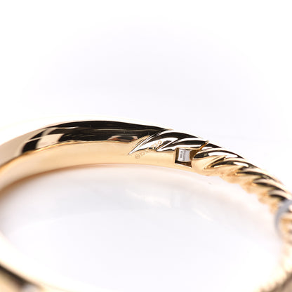 David Yurman 18K Yellow Gold Diamond 9.5mm Pure Form Smooth Bracelet 4 of 6