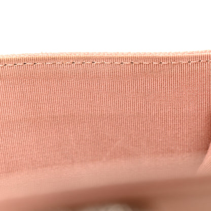 Chanel Metallic Caviar Chevron Quilted Vintage Mademoiselle Flap Card Holder Pink 9 of 9