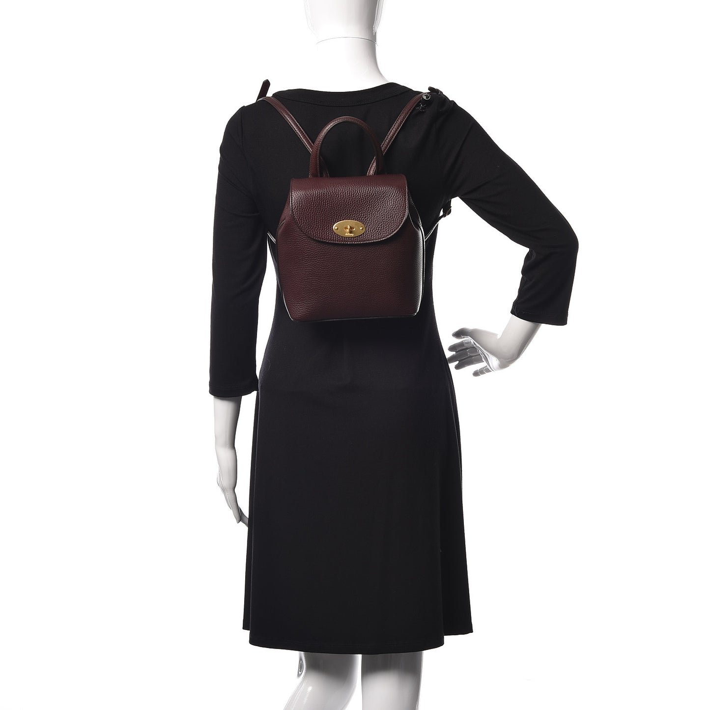 Classic Grain Calfskin Mini Bayswater Backpack Oxblood