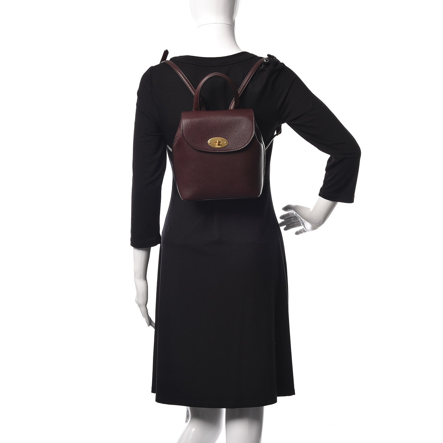 Mulberry Classic Grain Calfskin Mini Bayswater Backpack Oxblood 2 of 10