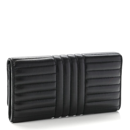 Prada Soft Calfskin Diagramme Continental Wallet Black 3 of 8