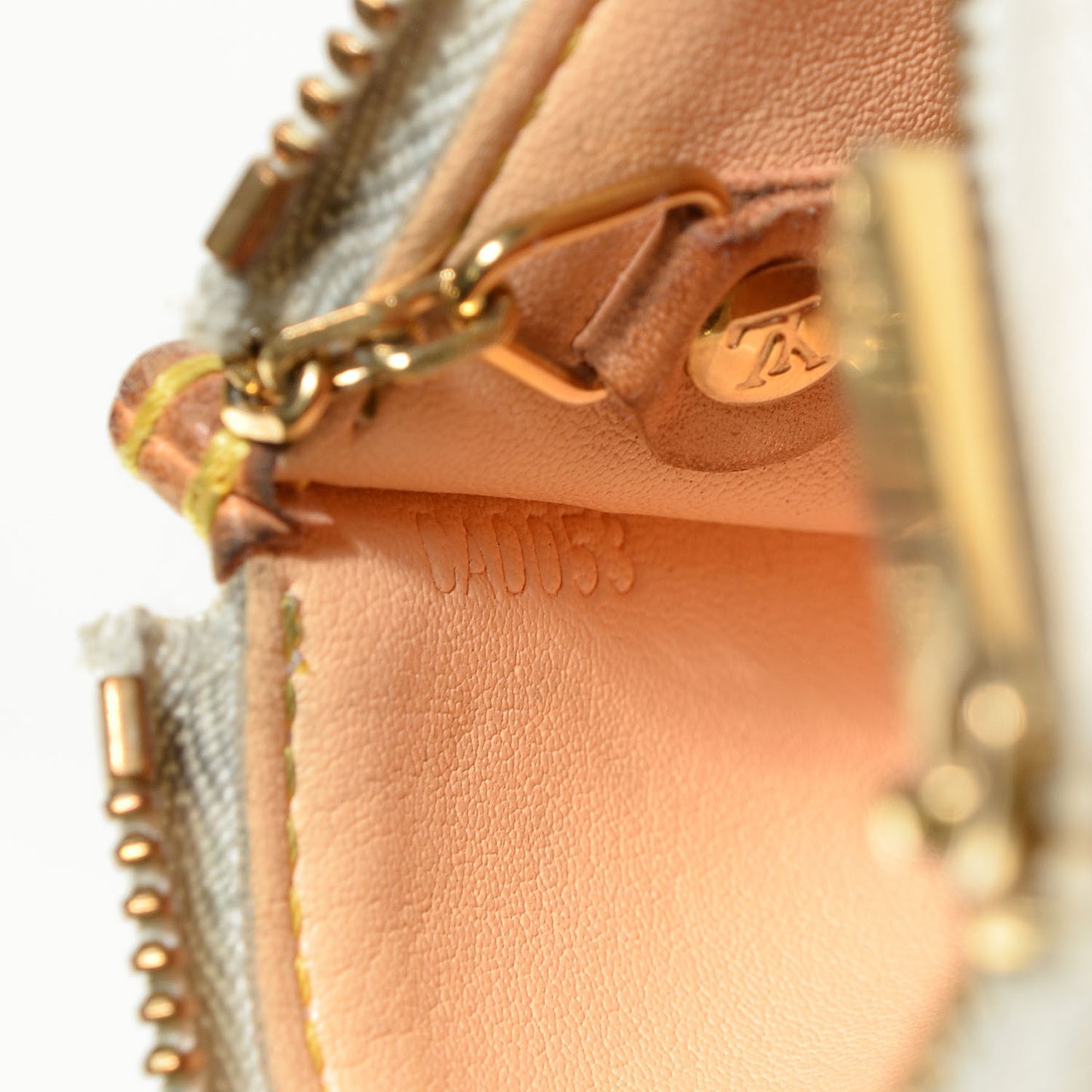 Monogram Multicolor Key Pouch White