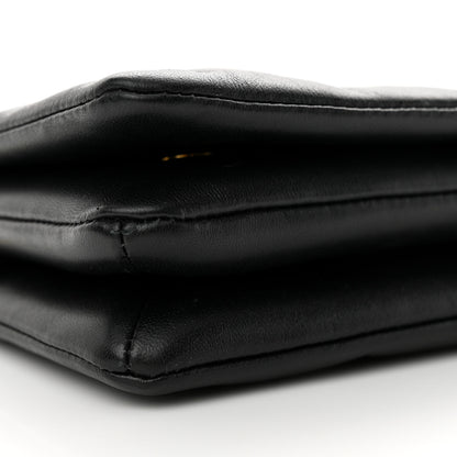 Louis Vuitton Lambskin Embossed Monogram Pochette Coussin Black 8 of 14