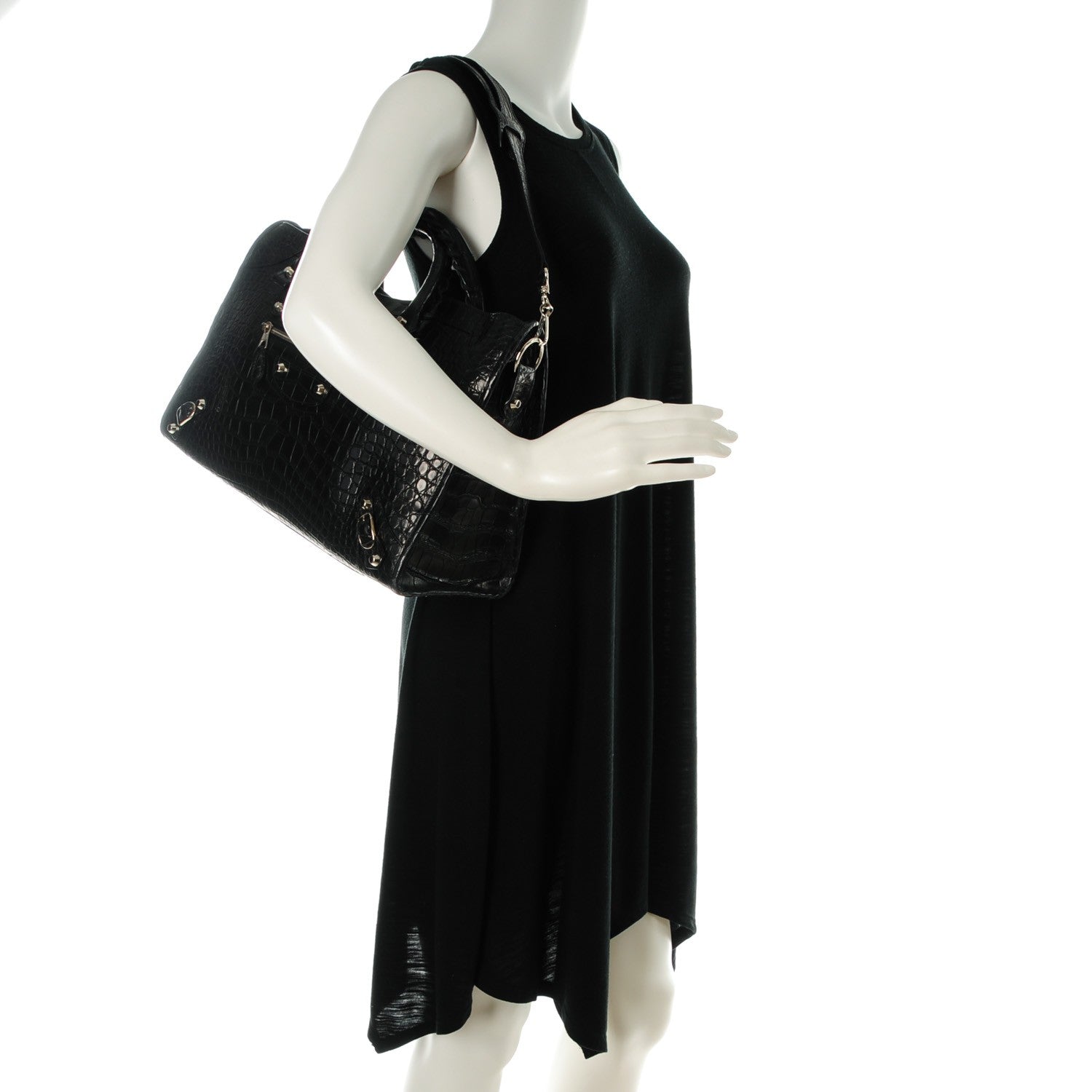 Balenciaga Crocodile City Black 2 of 8