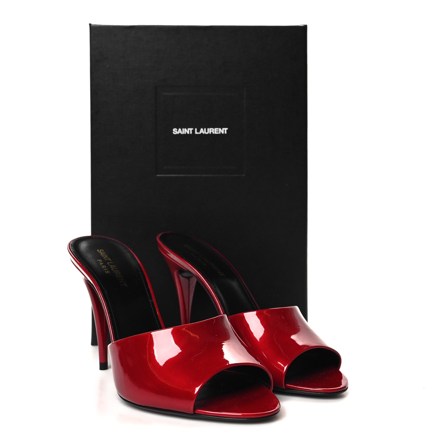 Vernice Gloss La 16 95 Mule Sandals 39.5 Tibet Red