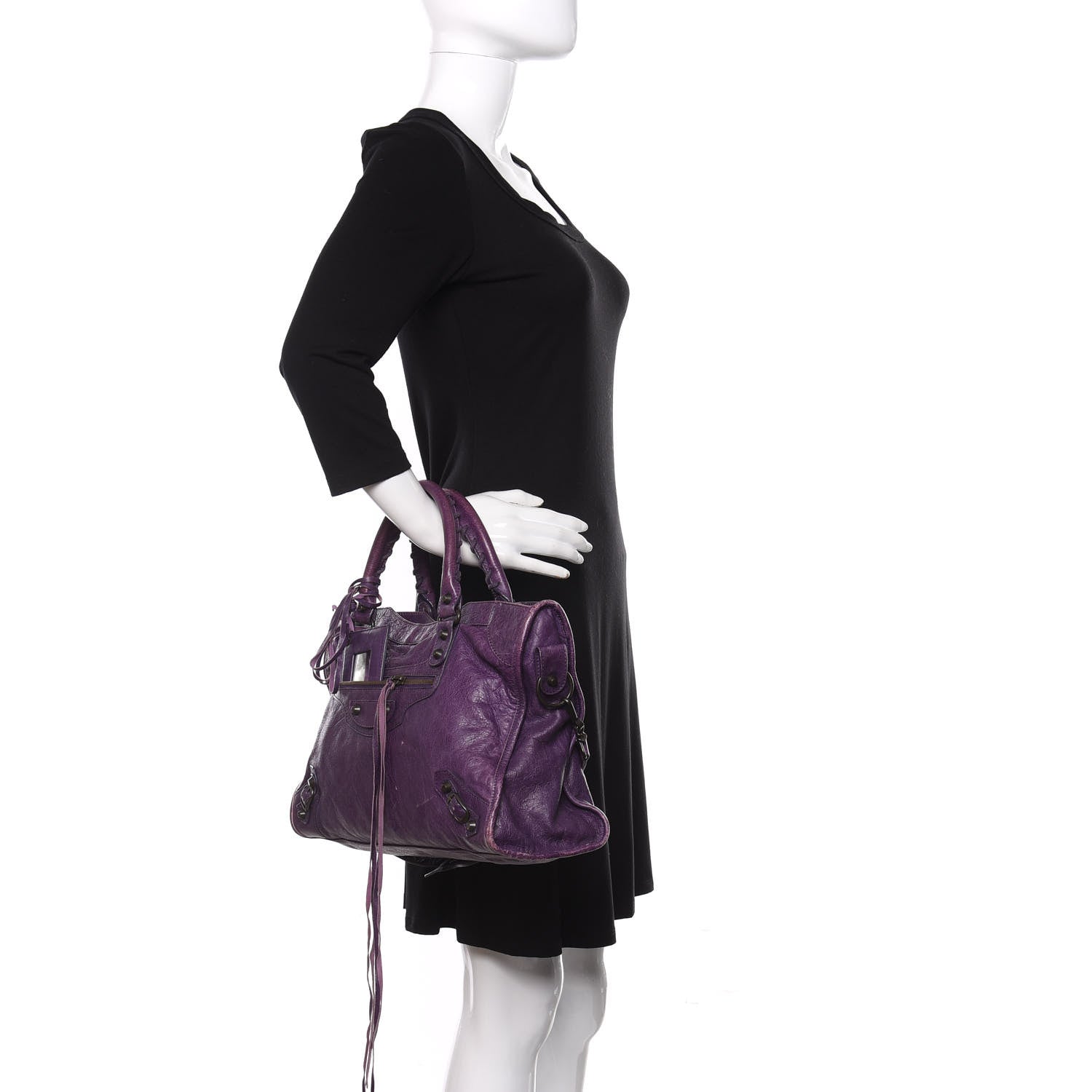 Balenciaga Agneau Classic Hardware City Dark Violet 2 of 19