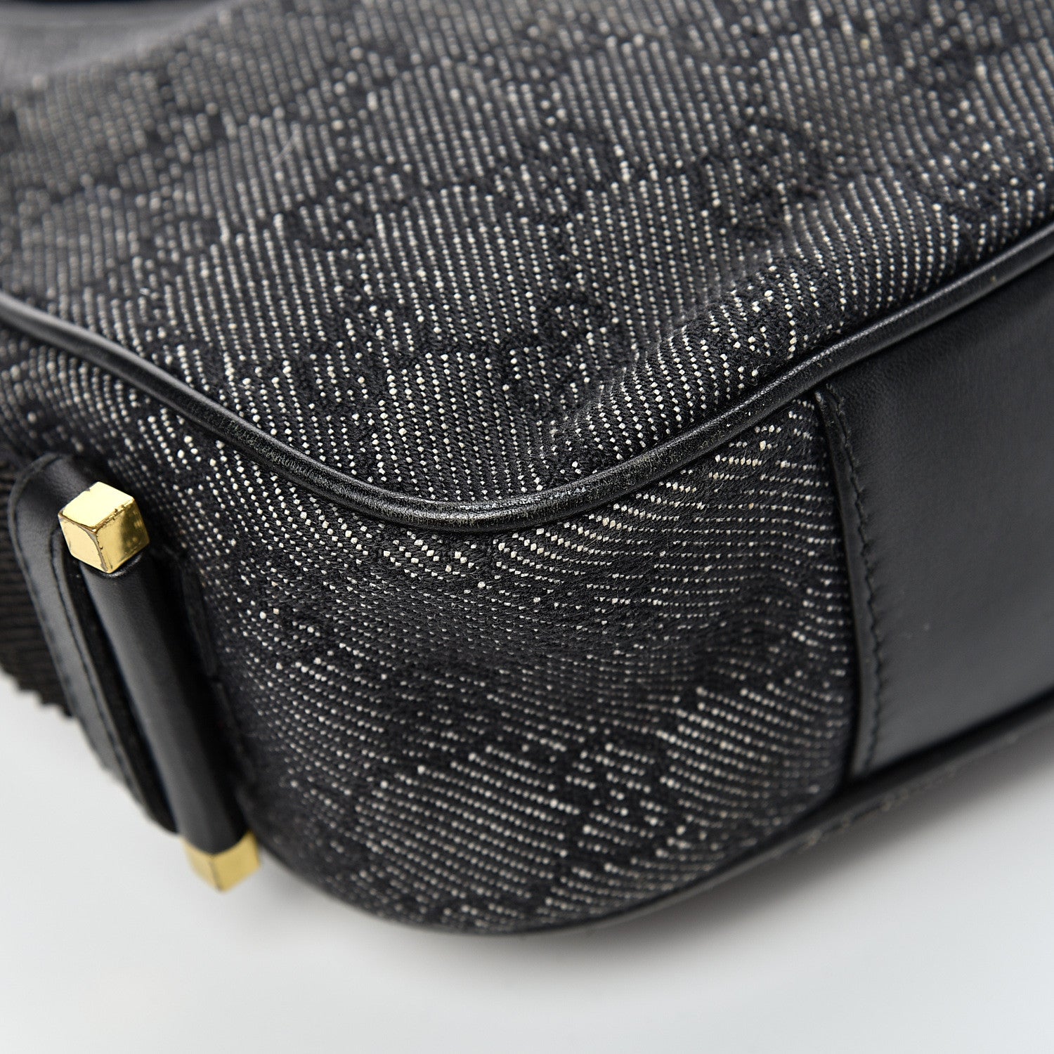 Gucci Denim Monogram Shoulder Bag 8 of 16