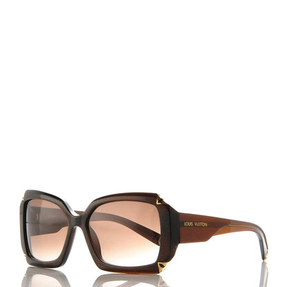 Louis Vuitton Hortensia Cat Eye Sunglasses Z0366W Brown Glitter 1 of 6