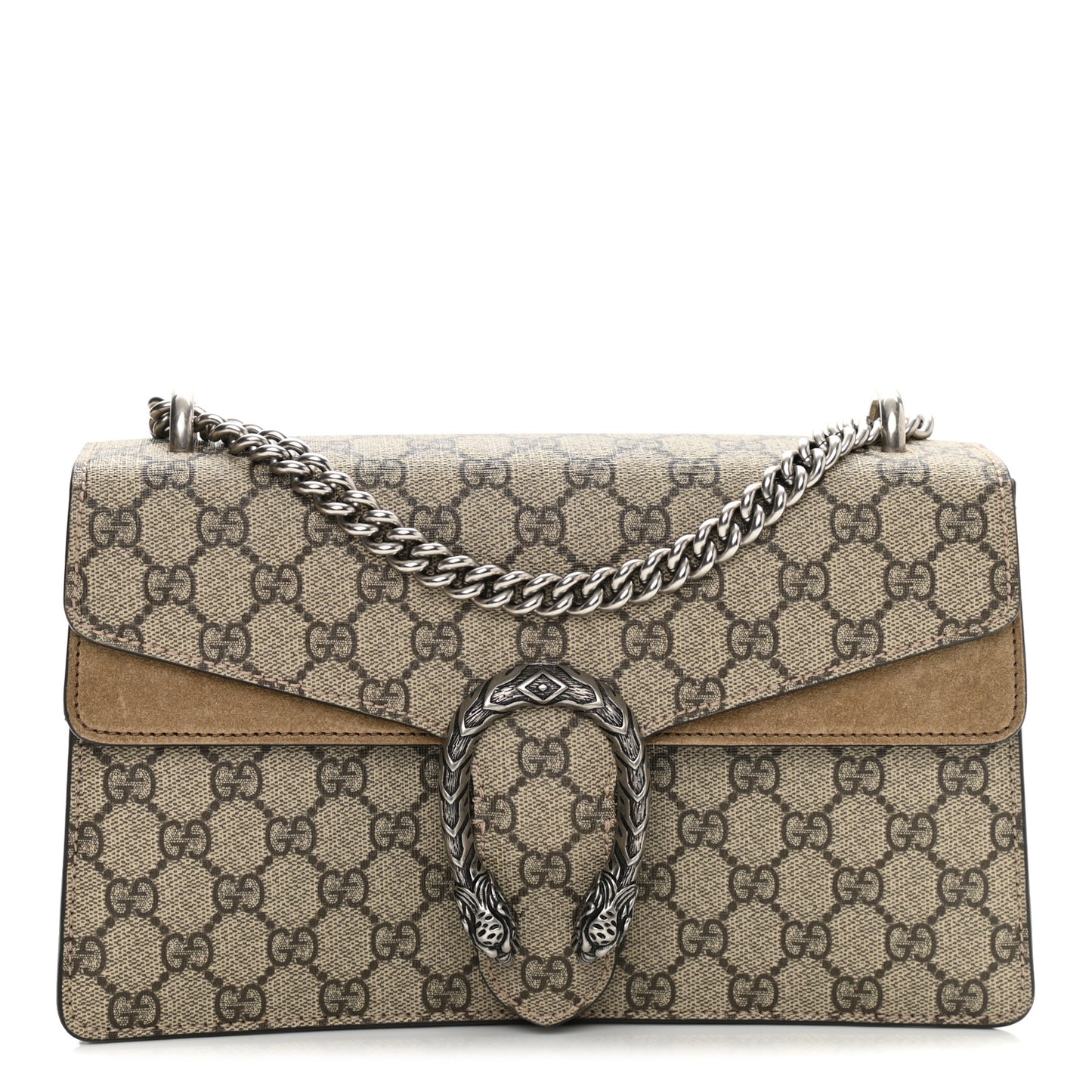 GG Supreme Monogram Small Dionysus Shoulder Bag Taupe
