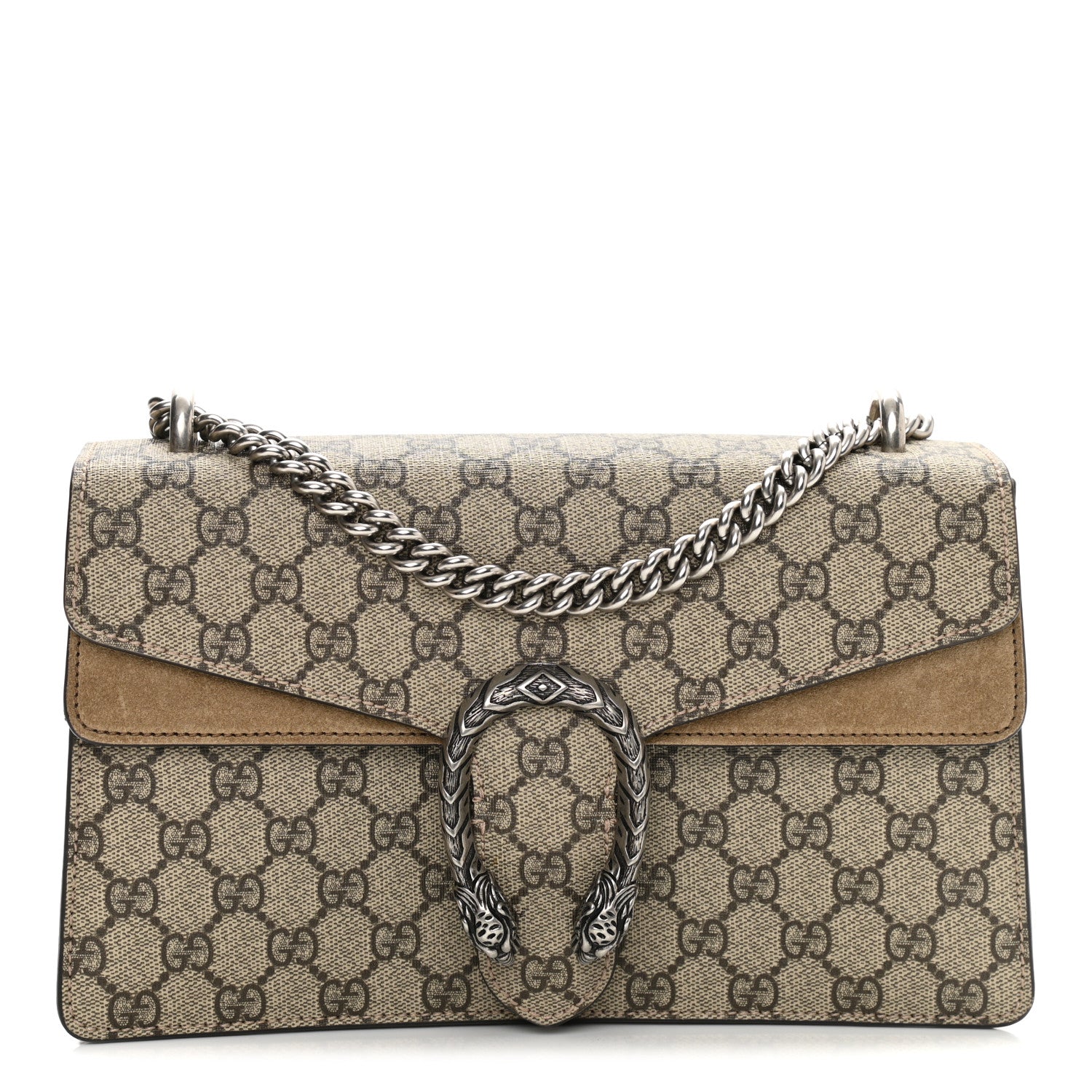 Gucci GG Supreme Monogram Small Dionysus Shoulder Bag Taupe 1 of 12