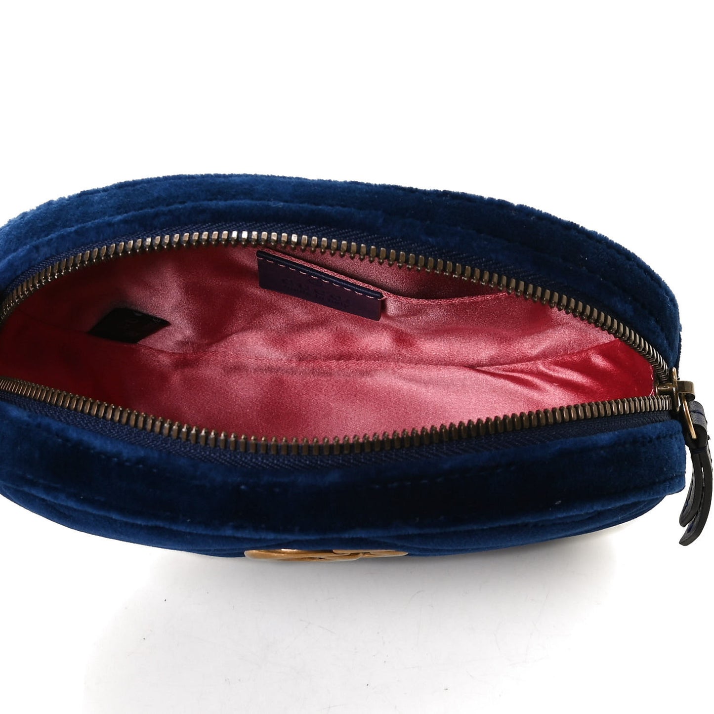 Velvet Matelasse GG Marmont Belt Bag 85 34 Cobalt Blue