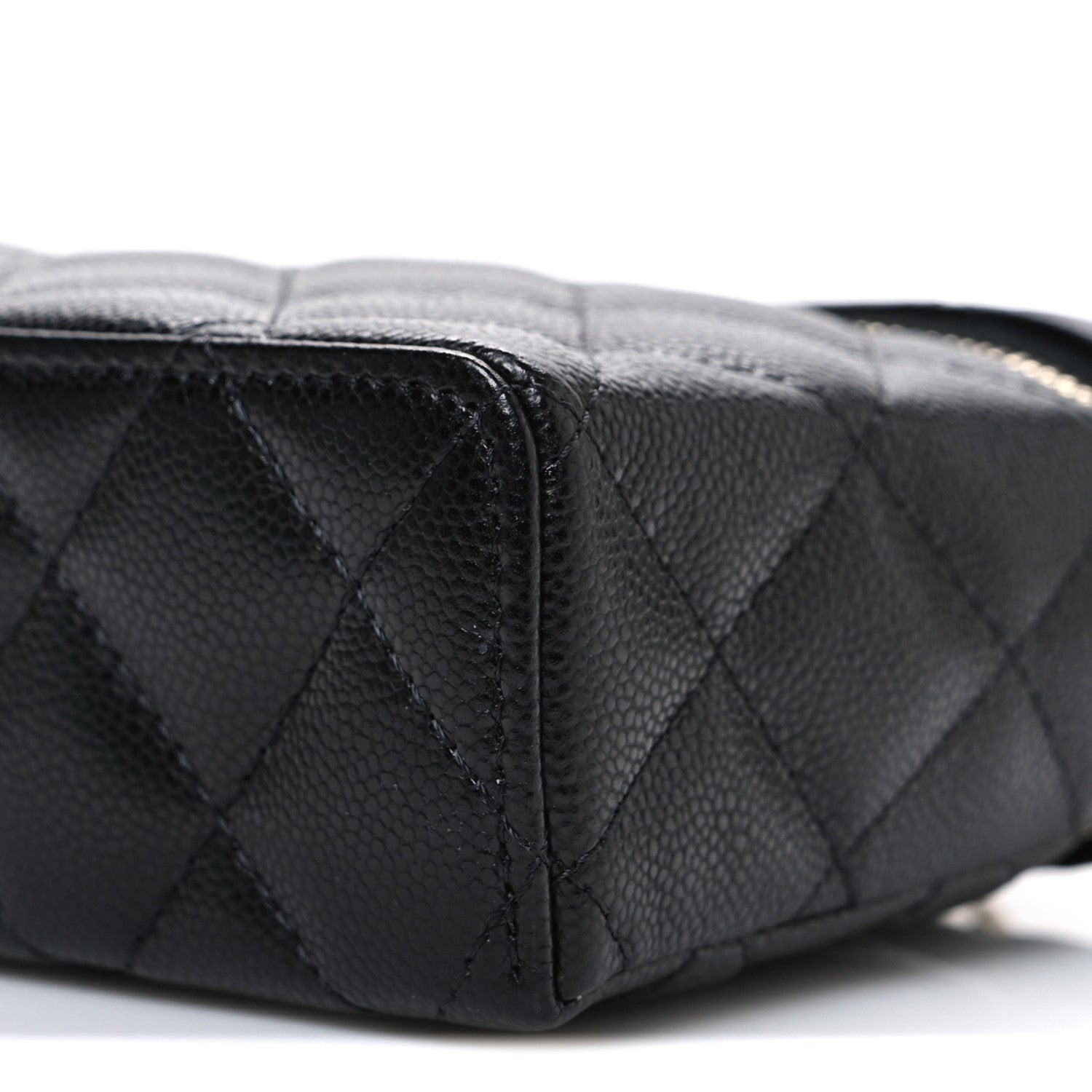 Chanel Caviar Quilted Top Handle Slim Vanity With Chain Black 10 of 10