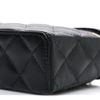 Chanel Caviar Quilted Top Handle Slim Vanity With Chain Black 10 of 10