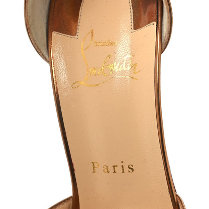 Christian Louboutin Metallic Patent Dollyla 100 Pumps 40 Cappuccino 7 of 8