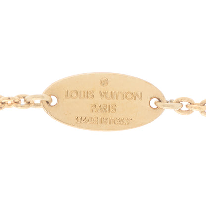 Louis Vuitton Metal Enamel Flower Full Long Necklace Gold 4 of 4