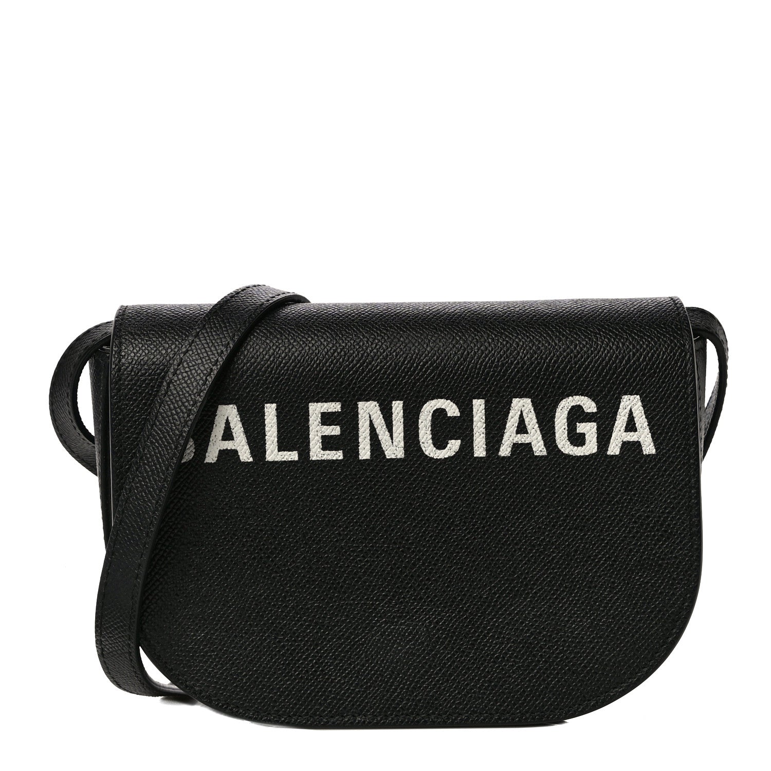 Balenciaga Grained Calfskin Logo Print Ville Day Bag XS Black 1 of 11