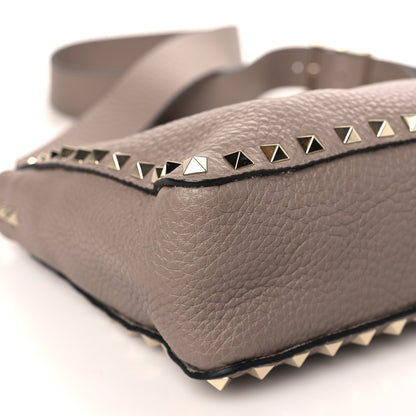 Valentino Garavani Pebbled Calfskin Mini Rockstud Flip-Lock Messenger Bag Poudre 7 of 8