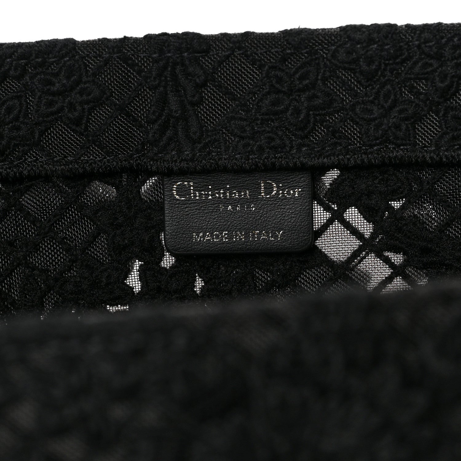 Christian Dior Embroidered 3D Macrame D-Lace Butterfly Medium Book Tote Black Multicolor 6 of 9
