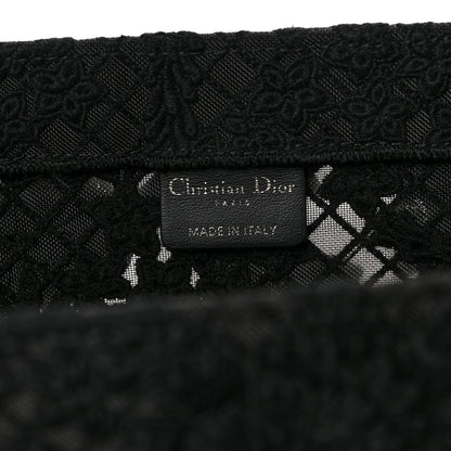Christian Dior Embroidered 3D Macrame D-Lace Butterfly Medium Book Tote Black Multicolor 6 of 9