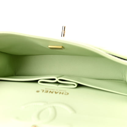 Chanel Caviar Quilted Small Double Flap Light Green 5 of 10
