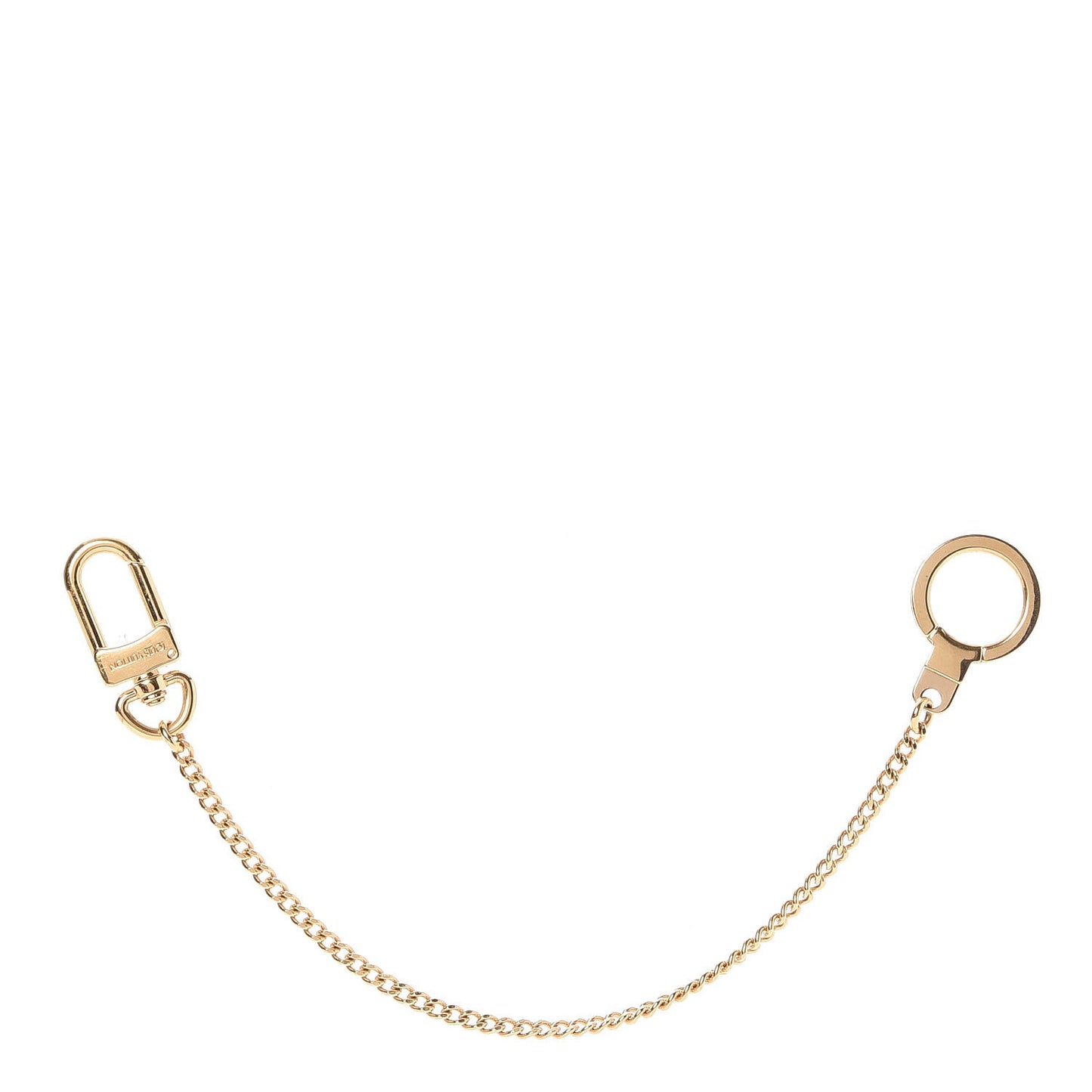 Metal Pochette Extender Key Ring Chain Gold
