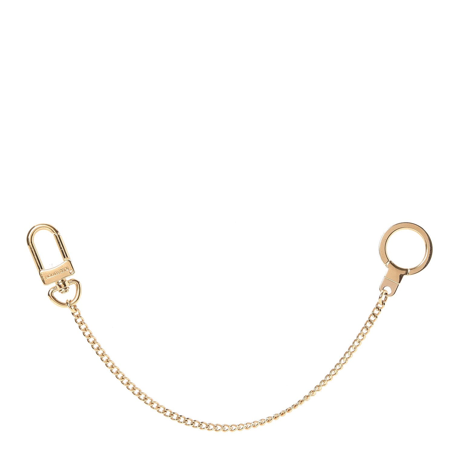 Louis Vuitton Metal Pochette Extender Key Ring Chain Gold 1 of 4