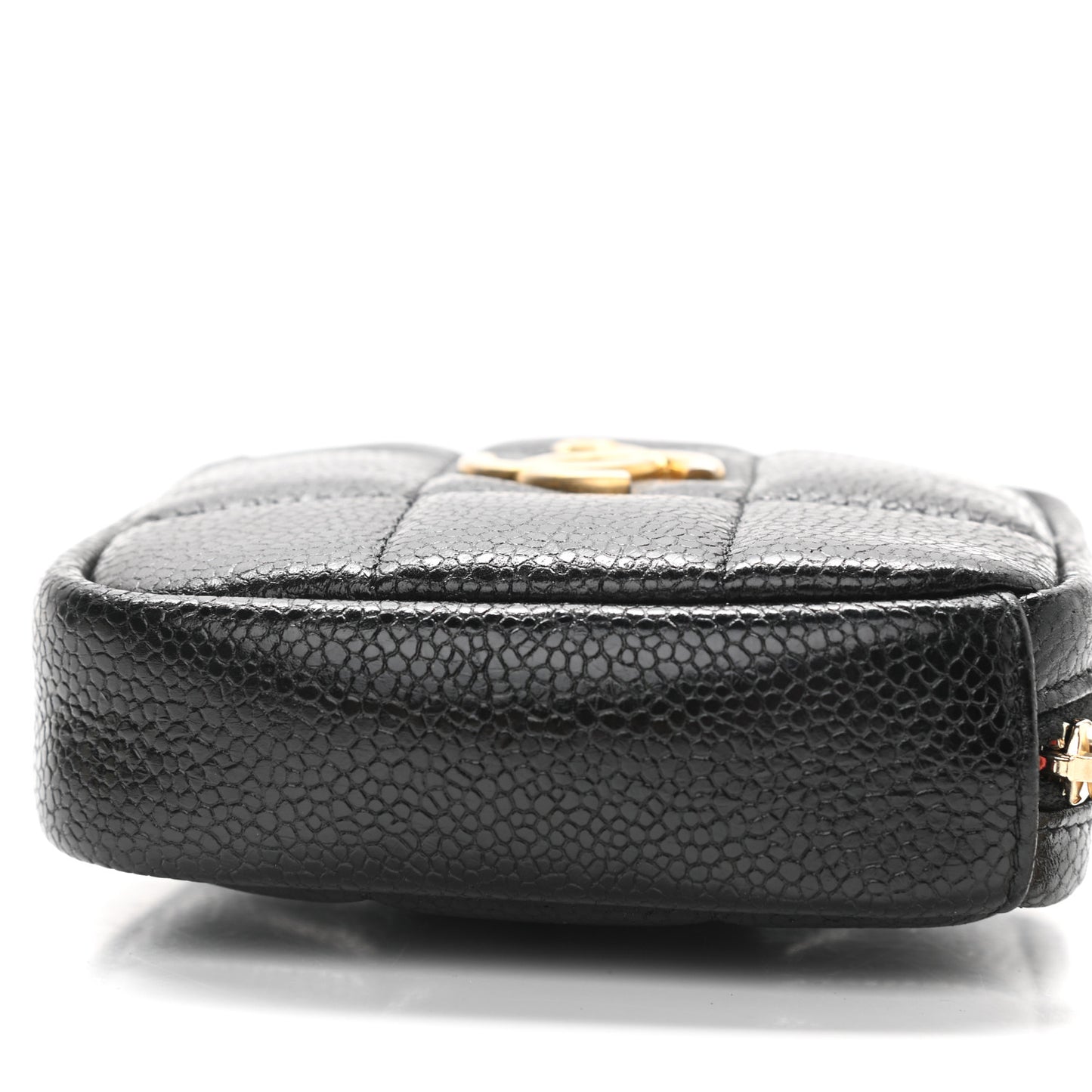 Caviar Quilted Coin Purse Belt Bag Black