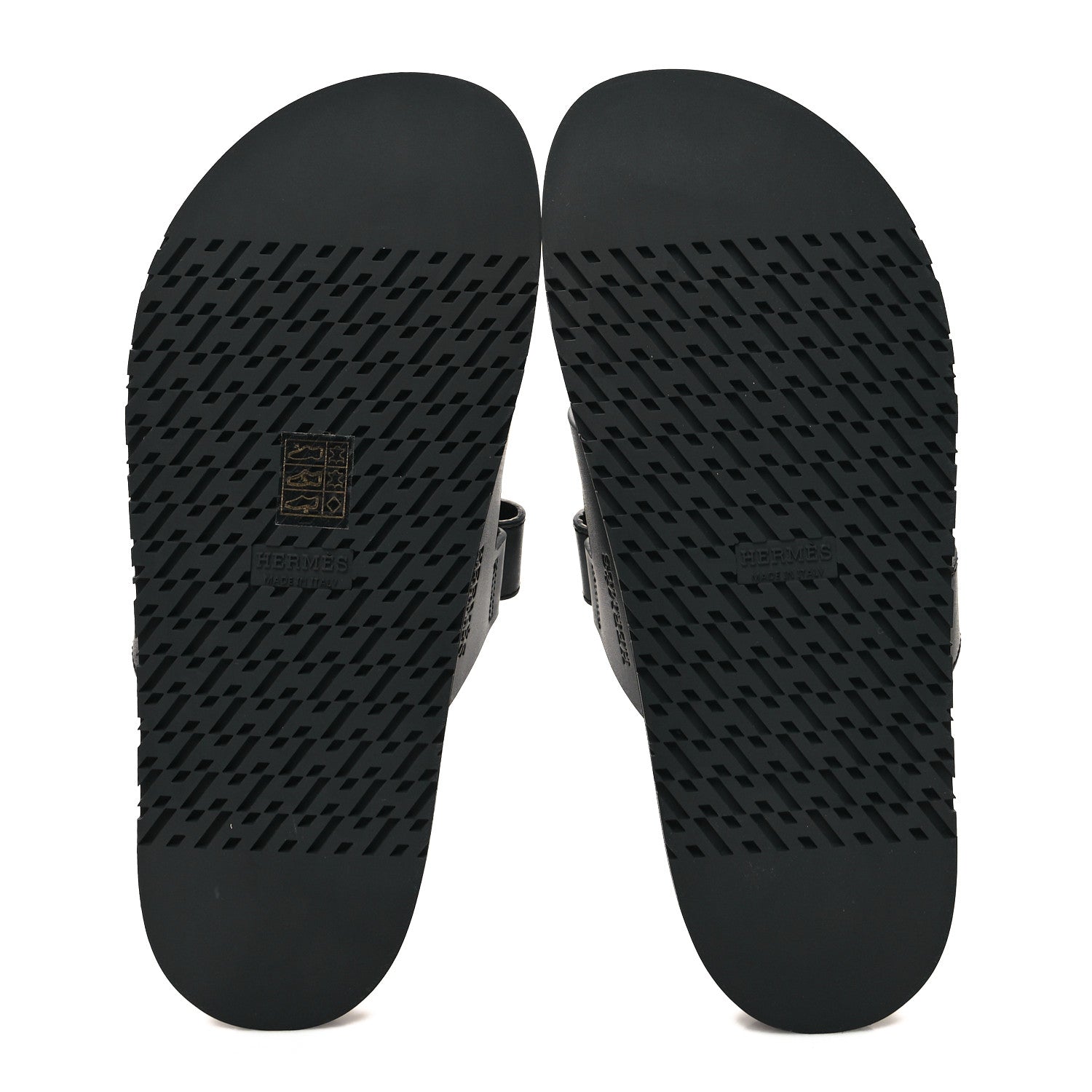 Hermes Calfskin Womens Chypre Sandals 39 Black 5 of 9