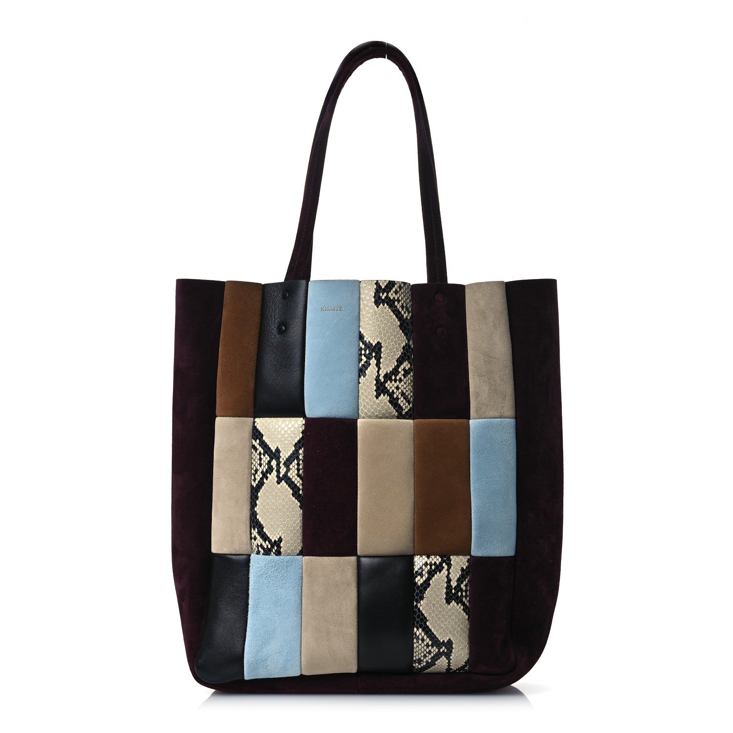 Khaite Suede Calfskin Kidskin Zoe Tote Rouge Black 1 of 13