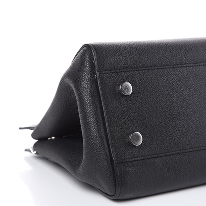 Saint Laurent Grained Calfskin Small Cabas Rive Gauche Black 7 of 12