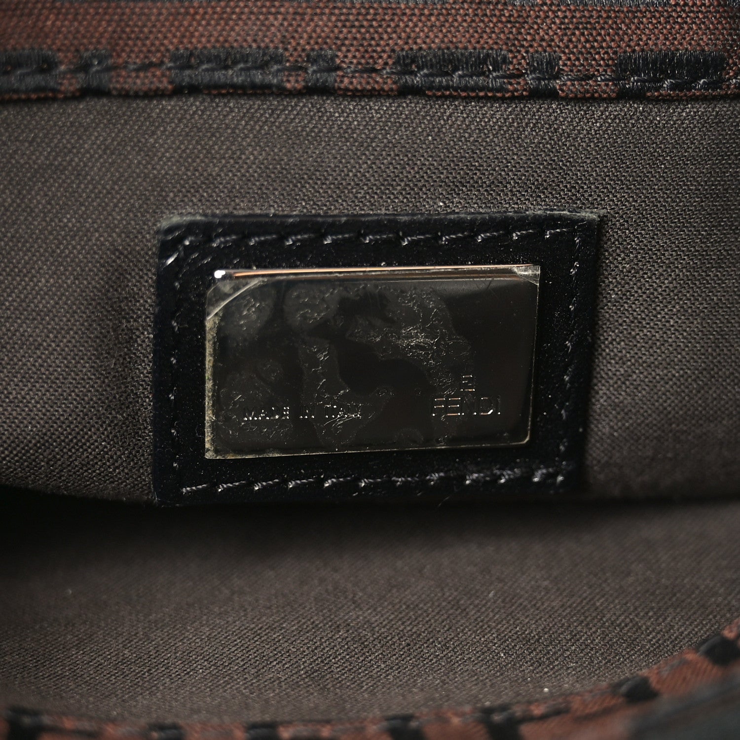 Fendi Zucchino Vitello Hobo Black Moro 6 of 9
