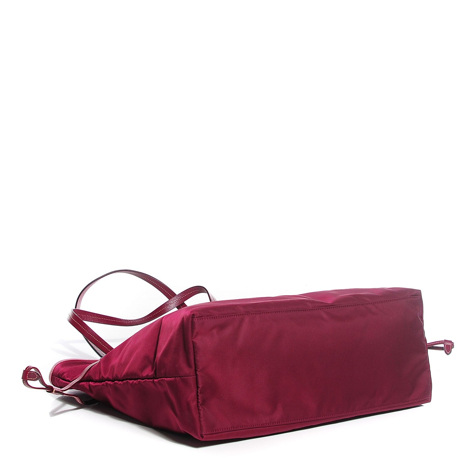 Prada Saffiano Tessuto Nylon Tote Bordeaux 4 of 9