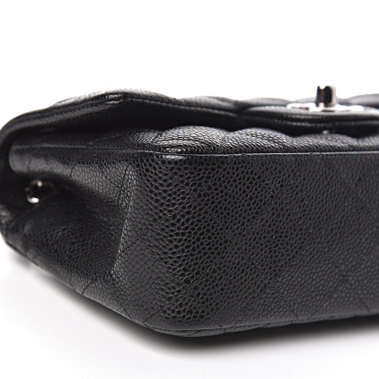 Caviar Quilted Mini Rectangular Flap Black