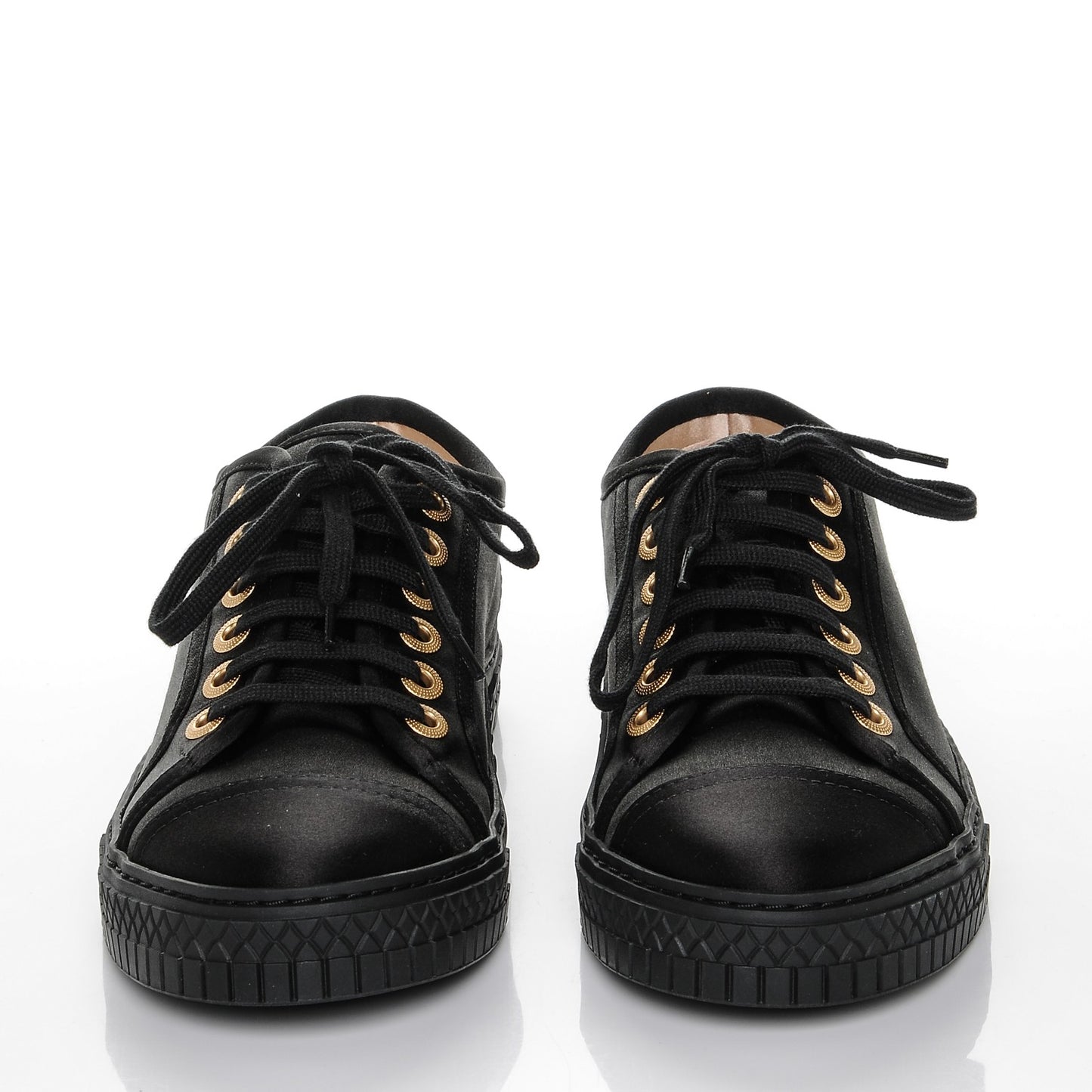 Satin Low Top CC Sneakers 37 Black