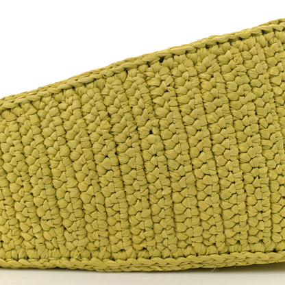 Prada Yarn Raffia Effect Crochet Triangle Shoulder Bag Cedro 9 of 11