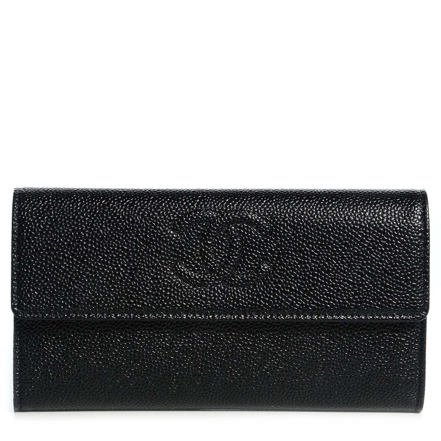 Chanel Caviar Large Gusset Flap Wallet Black 1 of 9