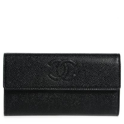 Chanel Caviar Large Gusset Flap Wallet Black 1 of 9