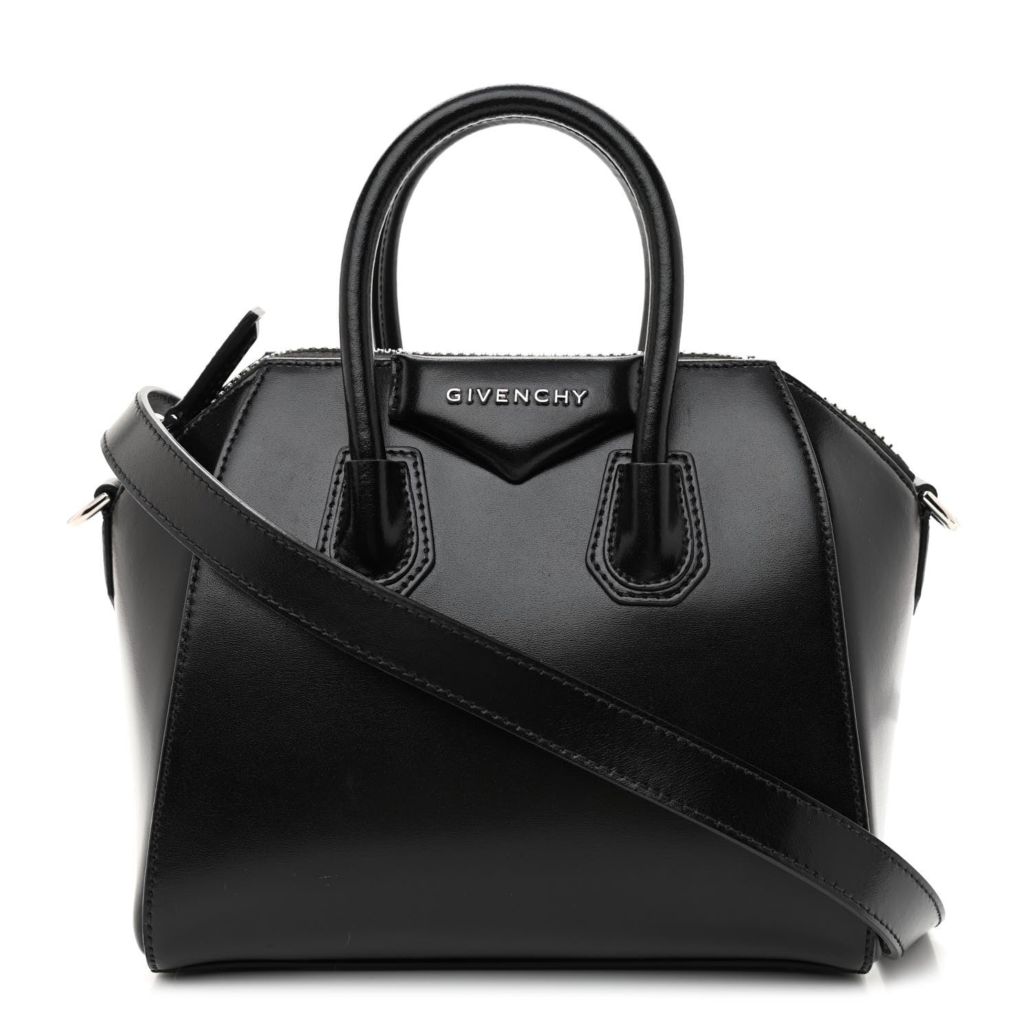 Givenchy Shiny Lord Calfskin Mini Antigona Black 1 of 9