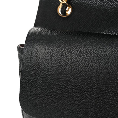 Chanel Caviar Quilted Jumbo Double Flap Black 13 of 14