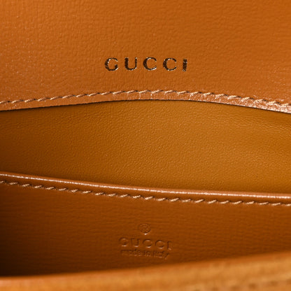 Gucci Suede Shearling Horsebit Mini 1955 Shoulder Bag Honey Beige Milk 8 of 11