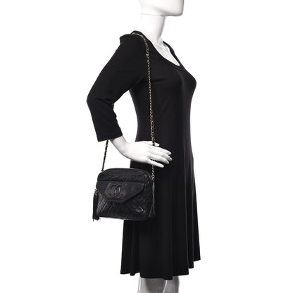 Chanel Lambskin Quilted Tassel Camera Case Black 2 of 10